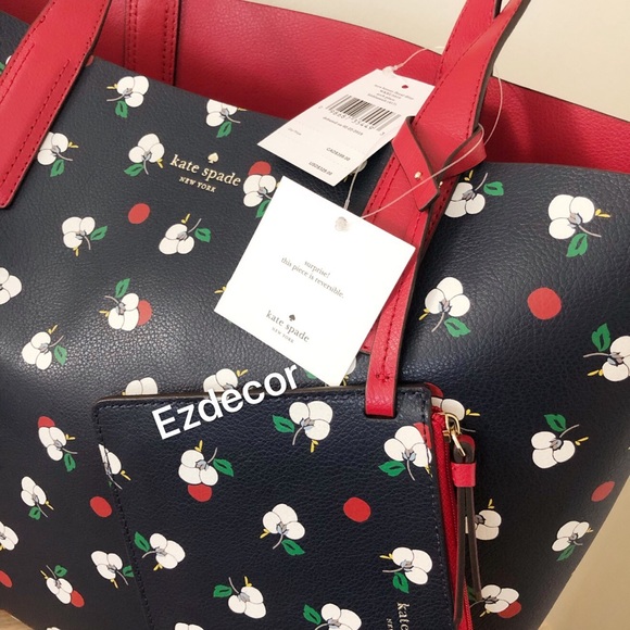 NWT Kate Spade Reversible Mya Floral Tote - Picture 4 of 8